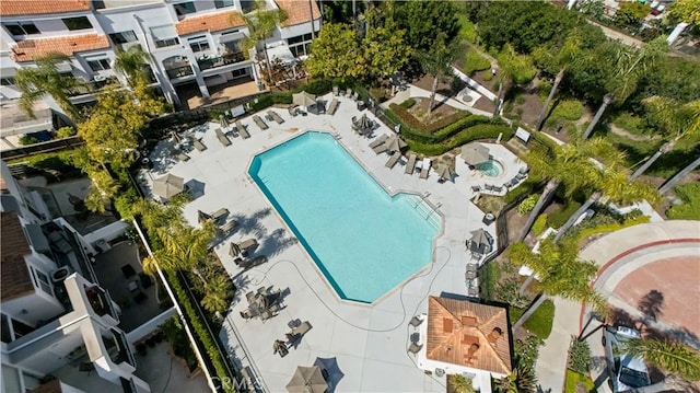 birds eye view of property