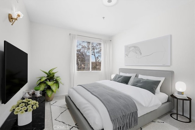 bedroom with carpet