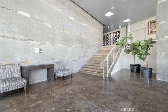 building lobby with stairway