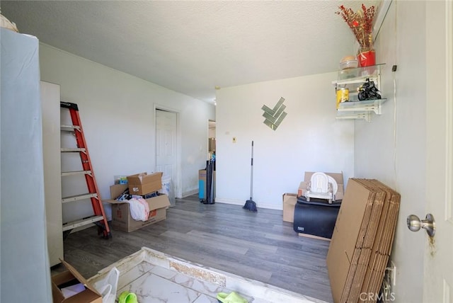 living area featuring wood finished floors
