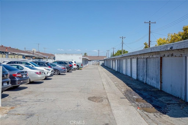 exterior space featuring community garages