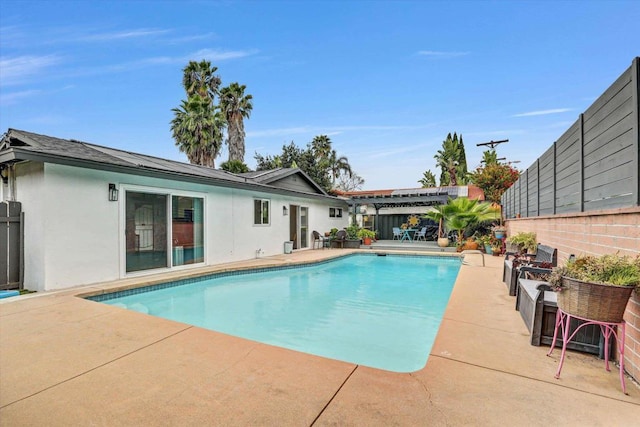 8394 Blue Lake Dr, San Diego, CA 92119 - view of pool with a fenced in pool, a patio area, and fence