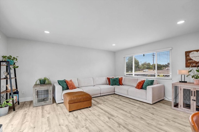 8394 Blue Lake Dr, San Diego, CA 92119 - living area featuring baseboards, recessed lighting, and wood finished floors