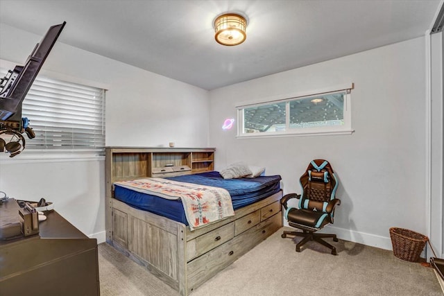8394 Blue Lake Dr, San Diego, CA 92119 - bedroom with baseboards and light carpet