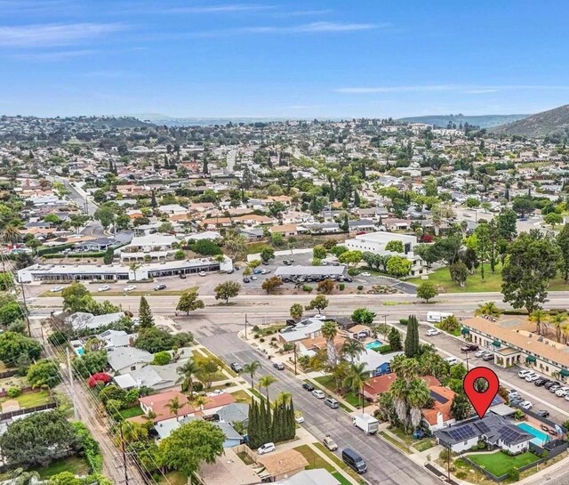 8394 Blue Lake Dr, San Diego, CA 92119 - bird's eye view with a residential view and a mountain view