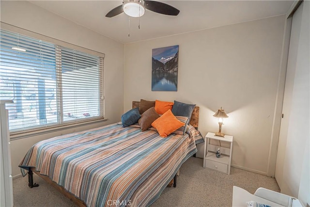 2650 Belburn Pl, Simi Valley, CA 93065 - carpeted bedroom with baseboards and a ceiling fan