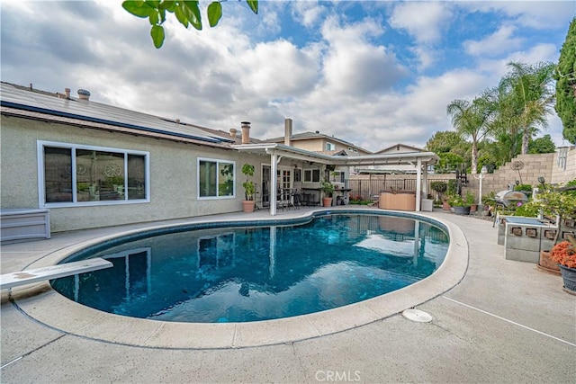 2650 Belburn Pl, Simi Valley, CA 93065 - view of swimming pool with a patio area and a fenced backyard