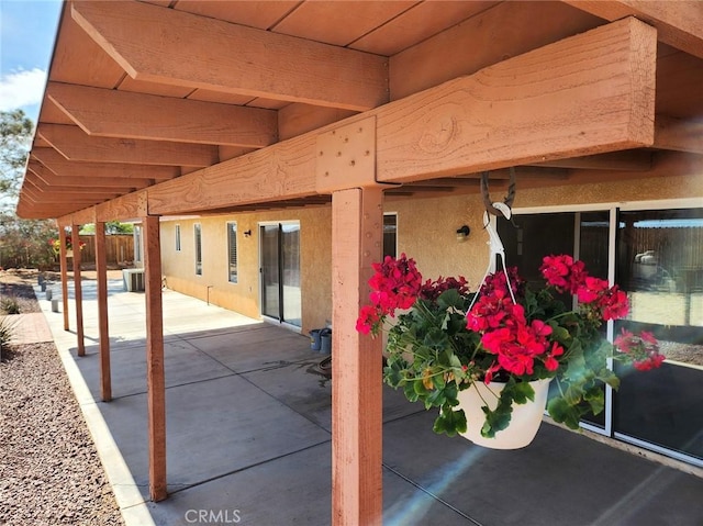 view of patio with fence