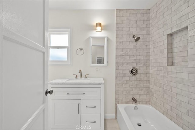 941 N Brand Blvd, San Fernando, CA 91340 - full bathroom featuring vanity and washtub / shower combination