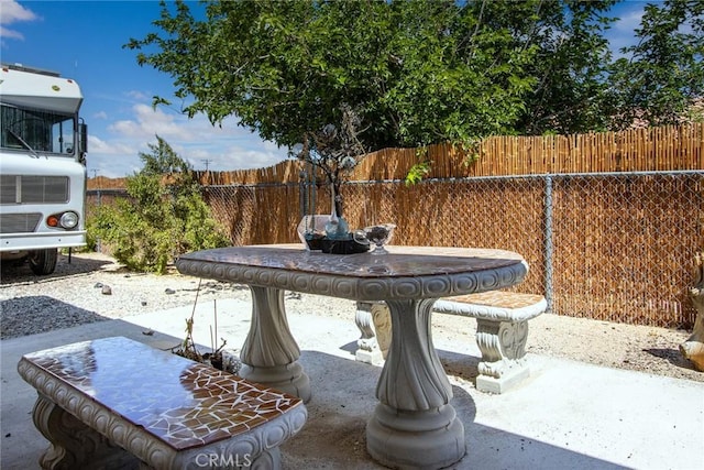 view of patio / terrace with fence