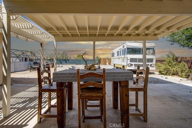 5750 Hall Ln Unit 29, Palms, CA 92277 - patio terrace at dusk featuring a patio