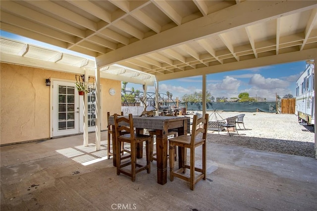 5750 Hall Ln Unit 29, Palms, CA 92277 - view of patio featuring outdoor dining space