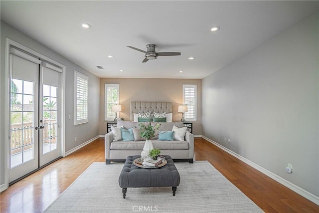 interior space with recessed lighting, baseboards, and a wealth of natural light