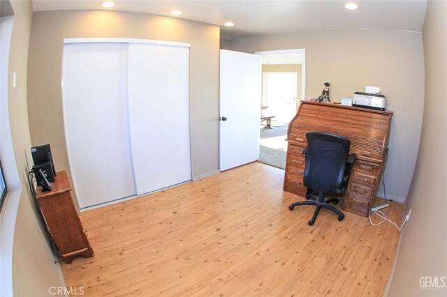 30830 Roan Ct, Tehachapi, CA 93561 - office featuring recessed lighting and wood finished floors