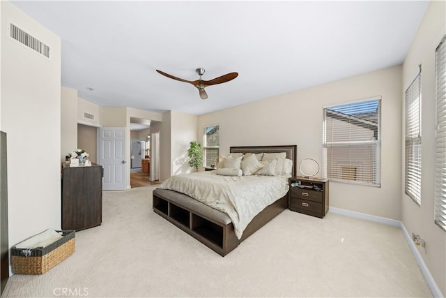 5 Westchester Ct, Coto De Caza, CA 92679 - bedroom featuring light colored carpet, baseboards, ceiling fan, and ensuite bathroom