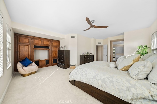 5 Westchester Ct, Coto De Caza, CA 92679 - bedroom with light colored carpet, baseboards, and a ceiling fan