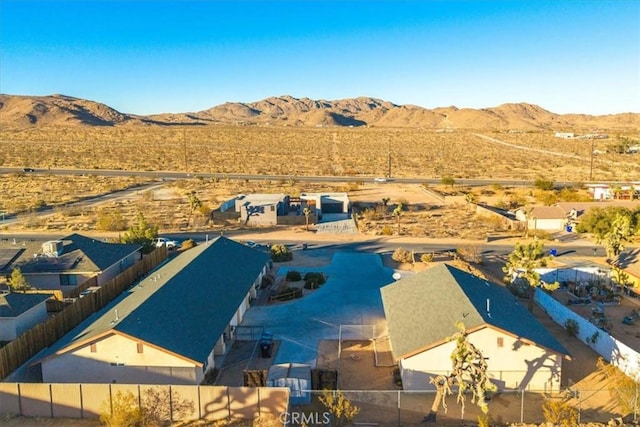aerial view featuring a mountain view