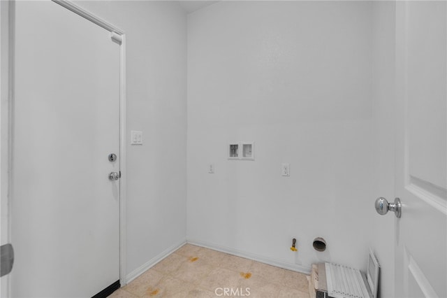 2017 Juniper Ln, Colton, CA 92324 - laundry area featuring laundry area, baseboards, gas dryer hookup, and hookup for a washing machine