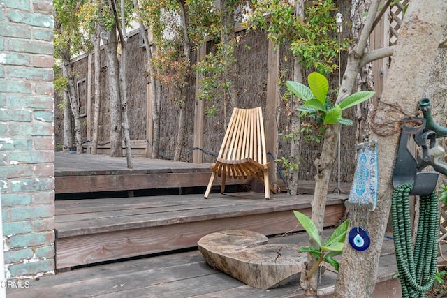 view of wooden terrace