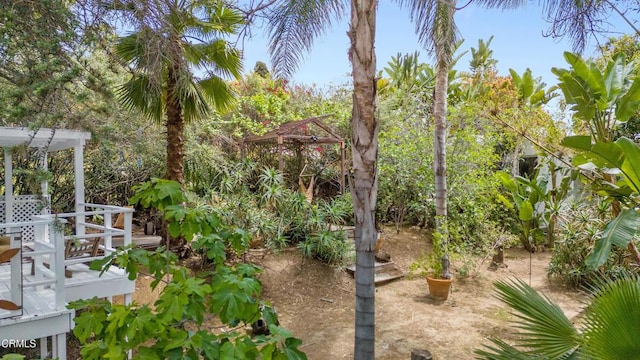 view of yard with a gazebo
