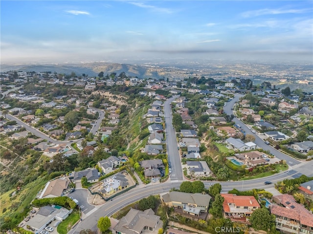 aerial view featuring a residential view