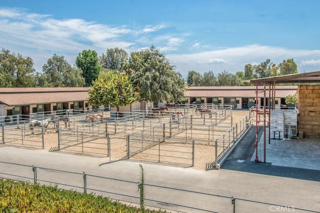 view of horse barn