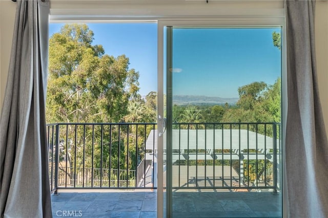 23341 Bessemer St, Woodland Hills, CA 91367 - doorway with stone finish flooring