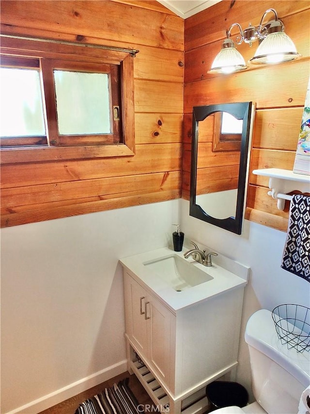 3835 California Ave, Long Beach, CA 90807 - half bath with toilet, vanity, and baseboards