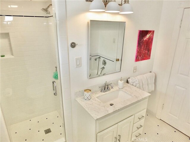 3835 California Ave, Long Beach, CA 90807 - bathroom featuring a shower stall and vanity