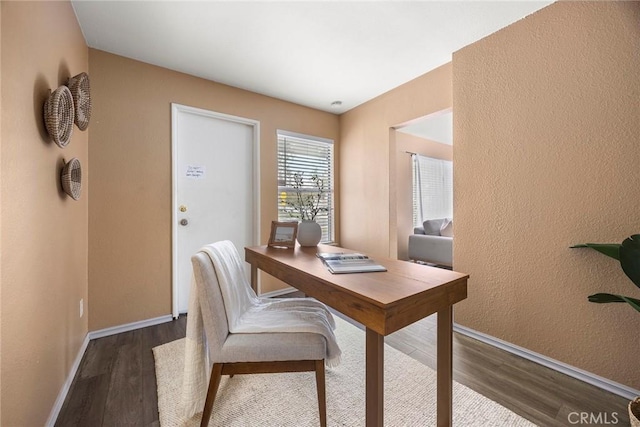 3881 Valle Vista Dr, Chino Hills, CA 91709 - home office with dark wood finished floors and baseboards