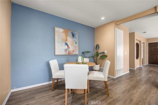 3881 Valle Vista Dr, Chino Hills, CA 91709 - dining room with wood finished floors, baseboards, and recessed lighting