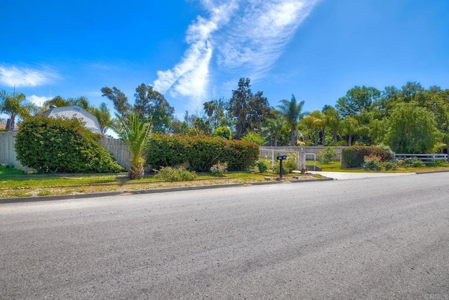 view of road with curbs