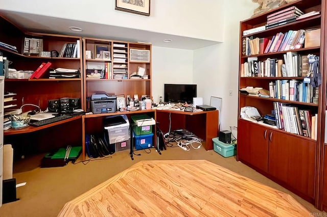 home office with carpet