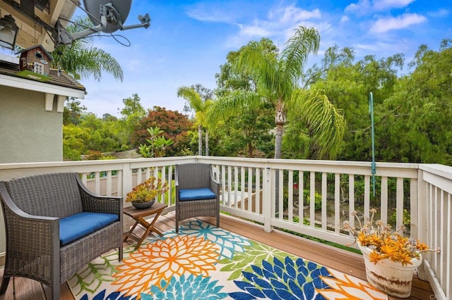 1752 Cottonwood Dr, Vista, CA 92081 - deck featuring view of wooded area