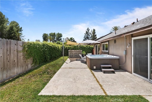 22352 Torino, Laguna Hills, CA 92653 - view of patio featuring a hot tub