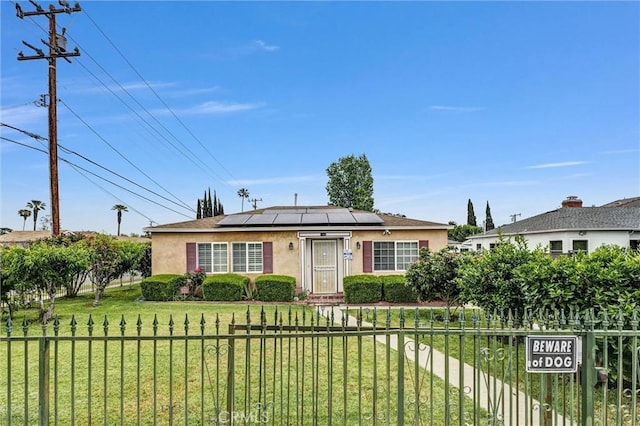 1302 S Gladys Ave, San Gabriel, CA 91776 - view of front of home with stucco siding and solar panels