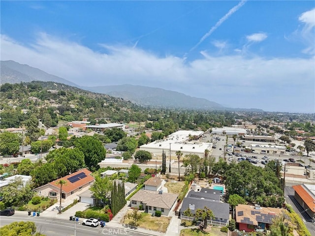 aerial view featuring a mountain view