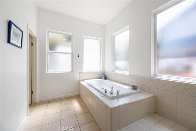 1050 Sleepy Hollow Rd, Paso Robles, CA 93446 - bathroom with healthy amount of natural light, a garden tub, and tile patterned floors