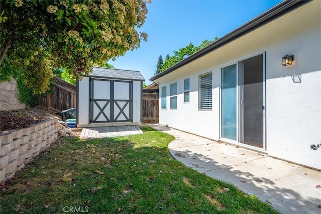 1050 Sleepy Hollow Rd, Paso Robles, CA 93446 - view of yard with a shed, an outbuilding, and a patio