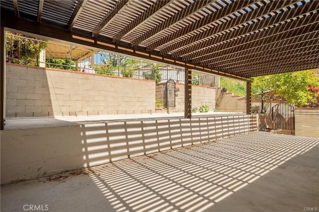 view of patio with fence