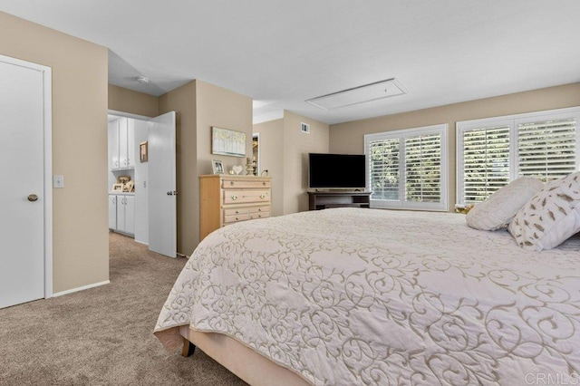 view of carpeted bedroom