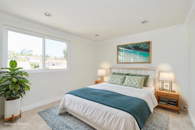 1719 Willowhaven Rd, Encinitas, CA 92024 - bedroom with ornamental molding and baseboards