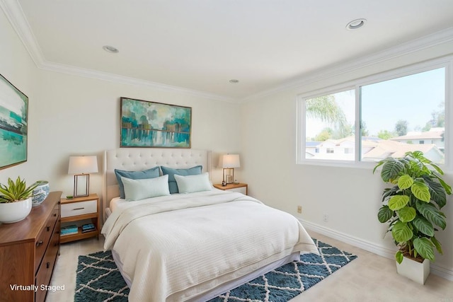 1719 Willowhaven Rd, Encinitas, CA 92024 - bedroom featuring crown molding and baseboards