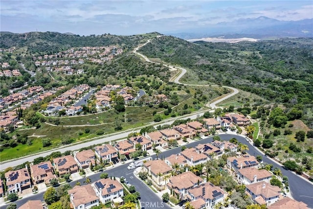 bird's eye view with a mountain view and a residential view