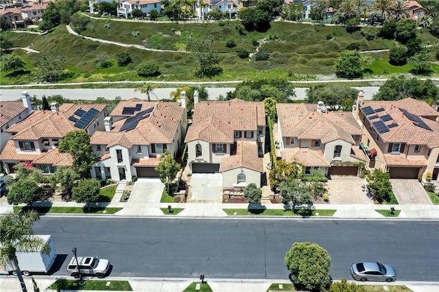 aerial view with a residential view