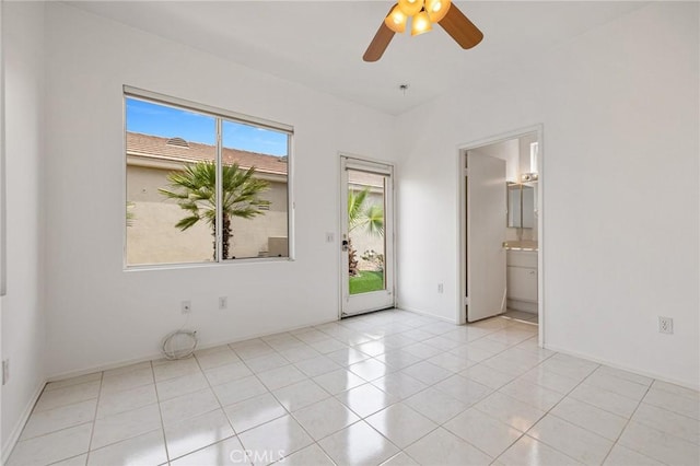37388 Medjool, Palm Desert, CA 92211 - unfurnished room with a ceiling fan and light tile patterned floors