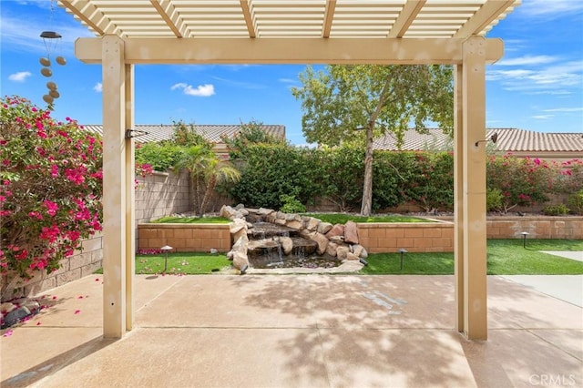 37388 Medjool, Palm Desert, CA 92211 - fenced backyard featuring a patio area and a pergola