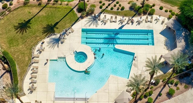 37388 Medjool, Palm Desert, CA 92211 - aerial view of a pool area
