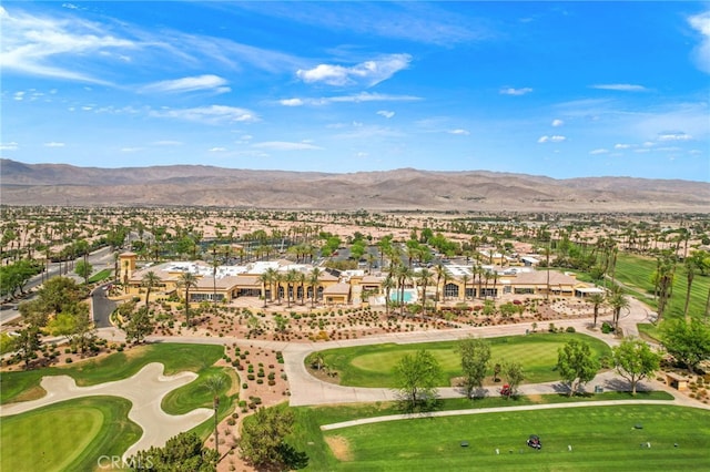 37388 Medjool, Palm Desert, CA 92211 - aerial perspective of suburban area with a mountainous background and a golf club