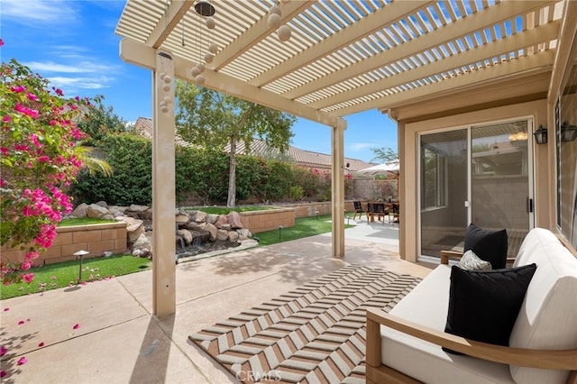 37388 Medjool, Palm Desert, CA 92211 - fenced backyard featuring a patio area and a pergola